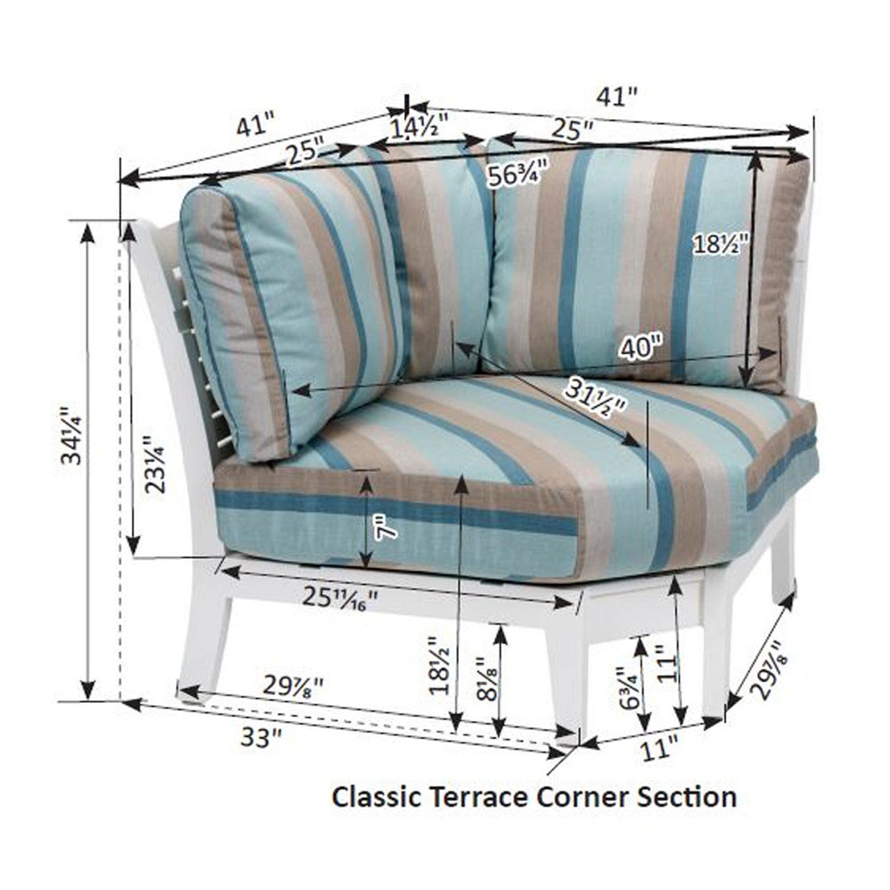 Berlin Gardens Classic Terrace Corner Section - CTCS5742 2