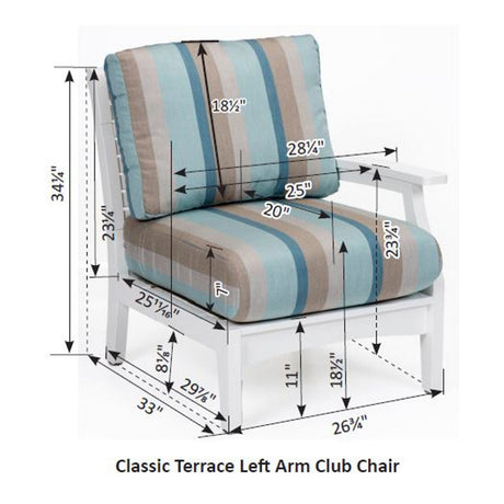 Berlin Gardens Classic Terrace Left Arm Club Chair - CTLSC2934 2