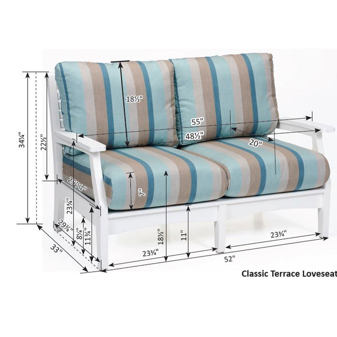 Berlin Gardens Classic Terrace Love Seat - CTL5734 3
