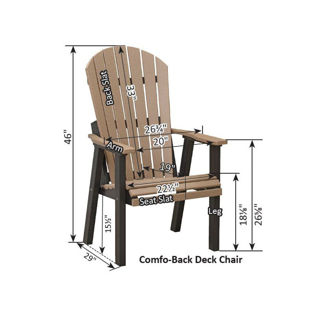 Berlin Gardens Comfo-Back Deck Chair - PCTC2400 2