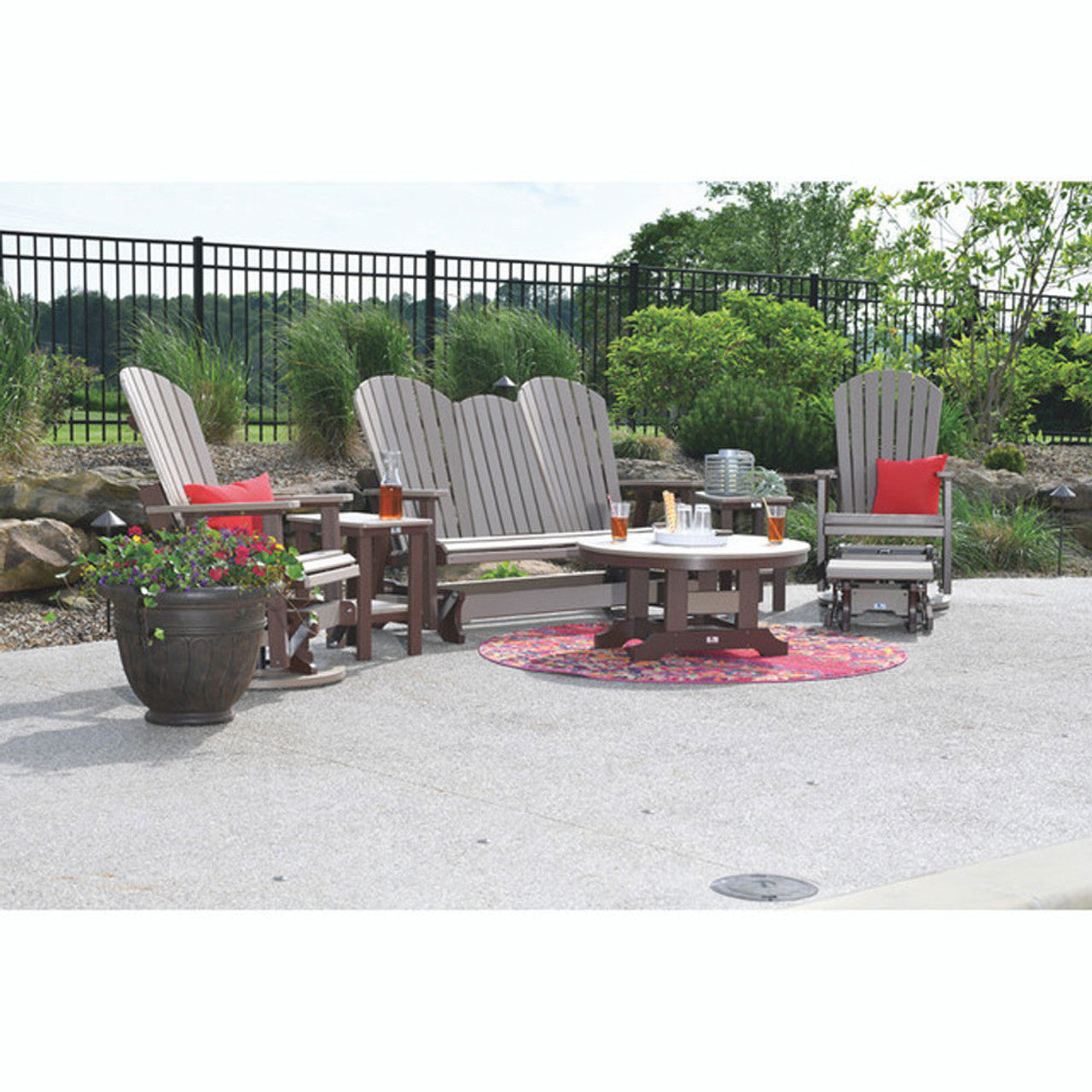 Berlin Gardens Comfo-Back Three Seat Glider w/Console - PCTG6000 3