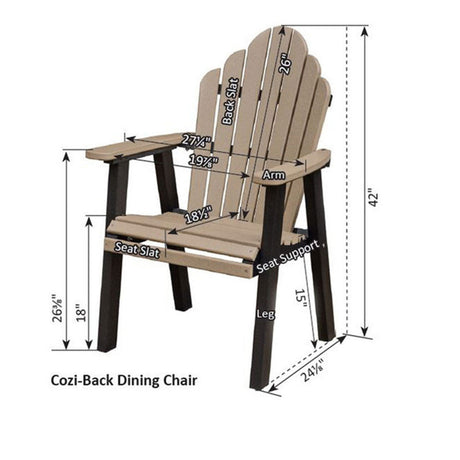 Berlin Gardens Cozi-Back Dining Chair - PZDC2127 2