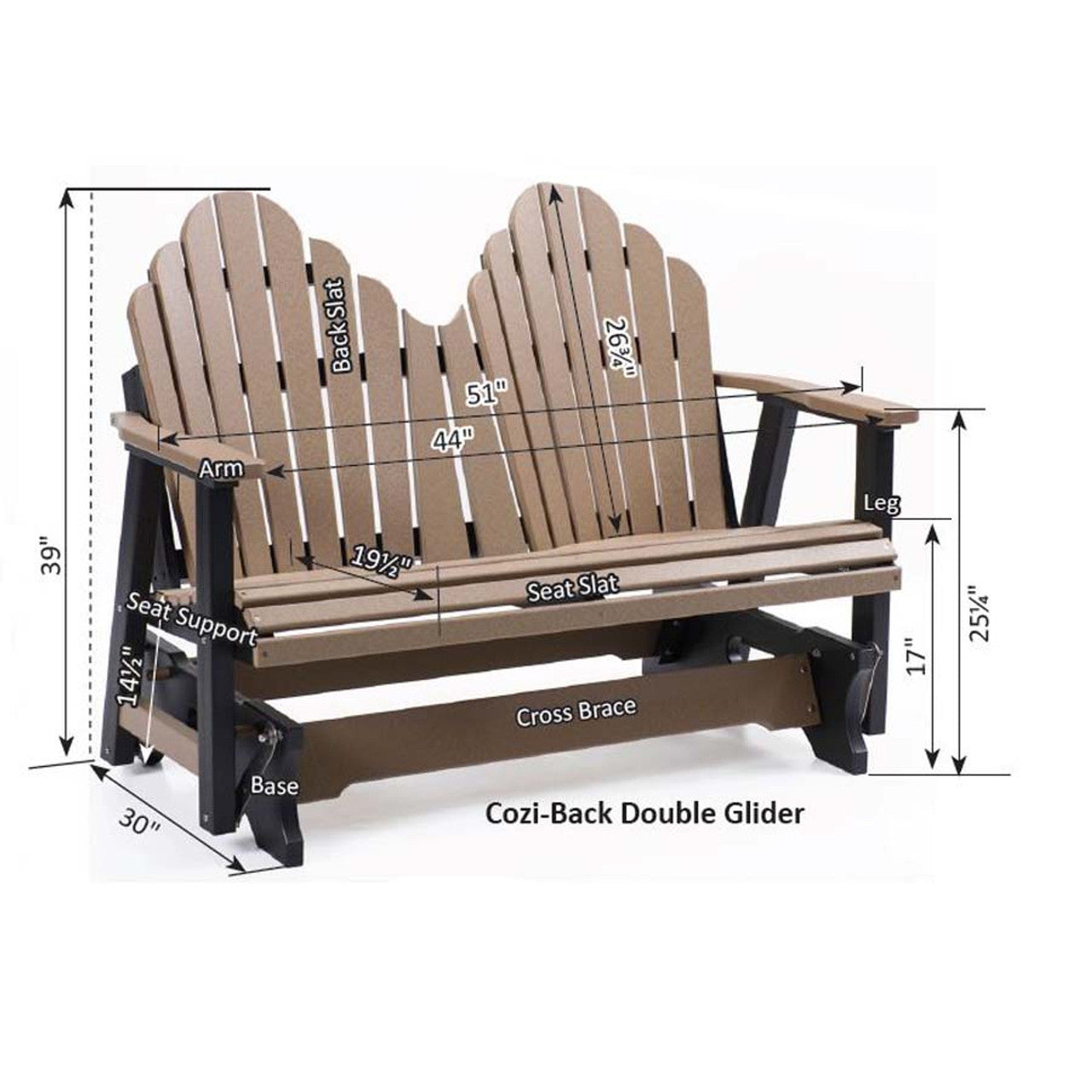 Berlin Gardens Cozi-Back Double Glider - PZTG4800 2