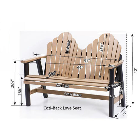 Berlin Gardens Cozi-Back Loveseat - PZLS4800 2