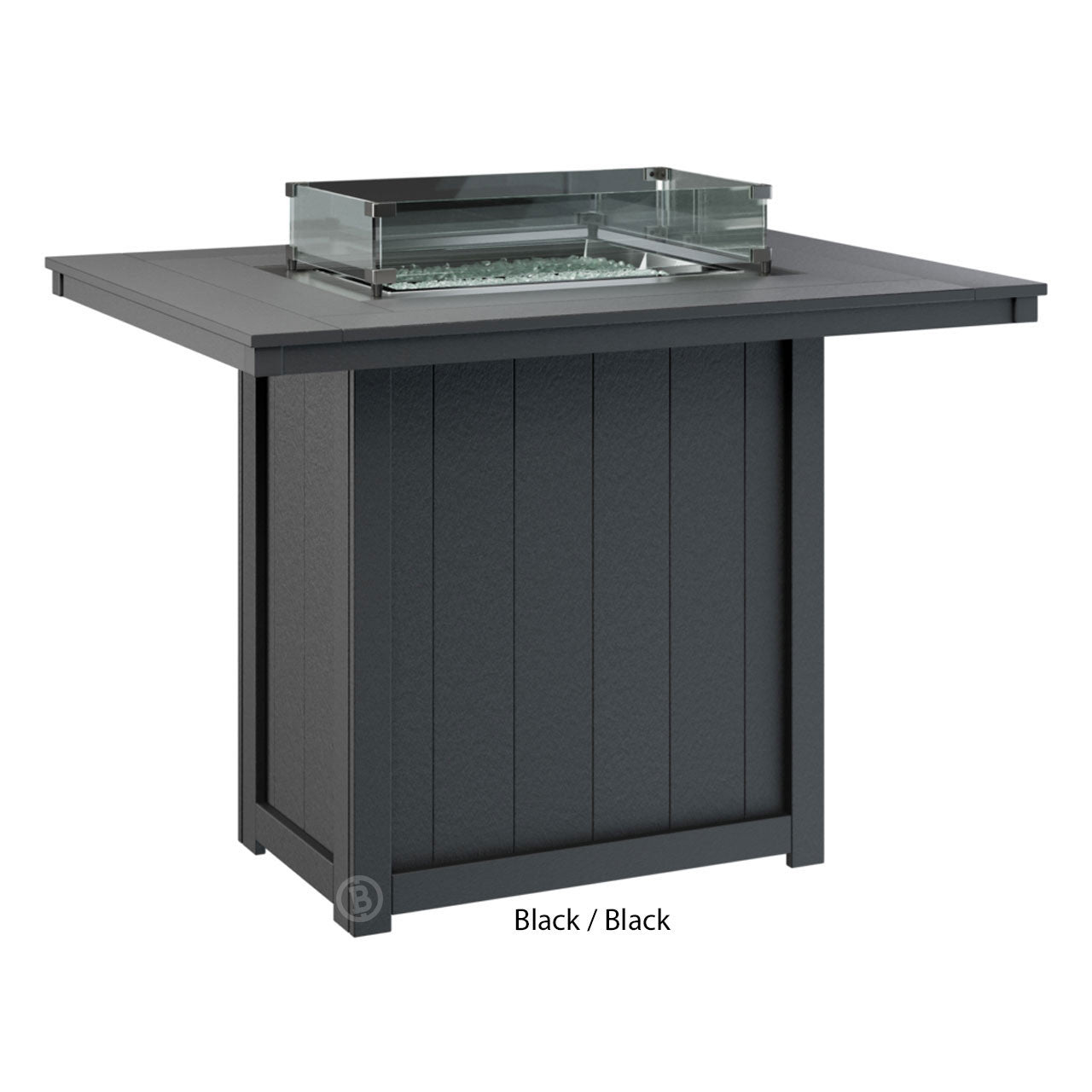 Berlin Gardens Donoma Standard Top 42" x 54" Rectangular Fire Table Bar - DRFT4254B 3