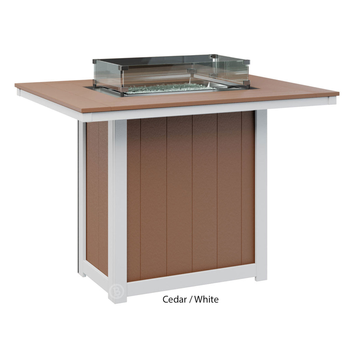 Berlin Gardens Donoma Standard Top 42" x 54" Rectangular Fire Table Bar - DRFT4254B 4