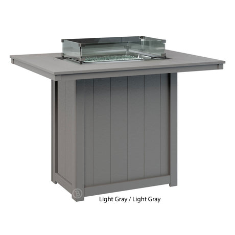 Berlin Gardens Donoma Standard Top 42" x 54" Rectangular Fire Table Bar - DRFT4254B 5