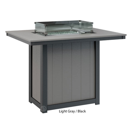 Berlin Gardens Donoma Standard Top 42" x 54" Rectangular Fire Table Bar - DRFT4254B 6