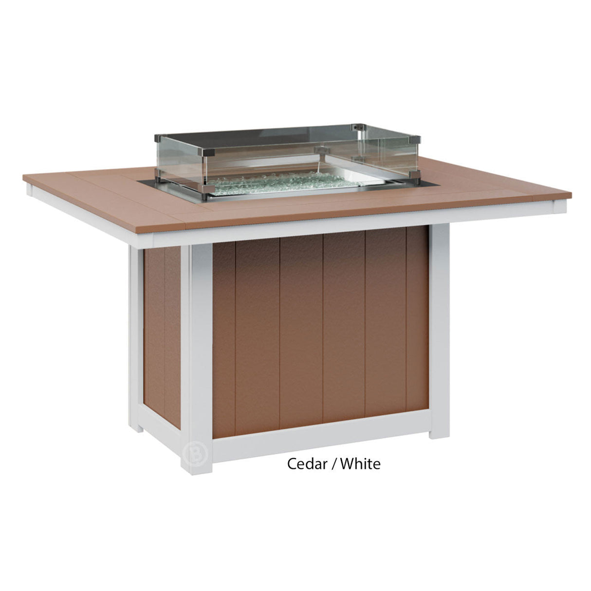 Berlin Gardens Donoma Standard Top 42" x 54" Rectangular Fire Table Dining - DRFT4254D 5