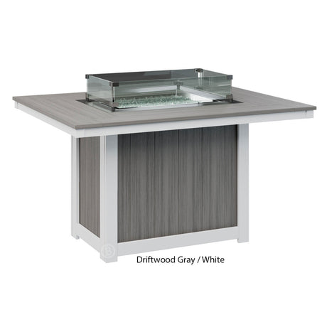 Berlin Gardens Donoma Standard Top 42" x 54" Rectangular Fire Table Dining - DRFT4254D 6