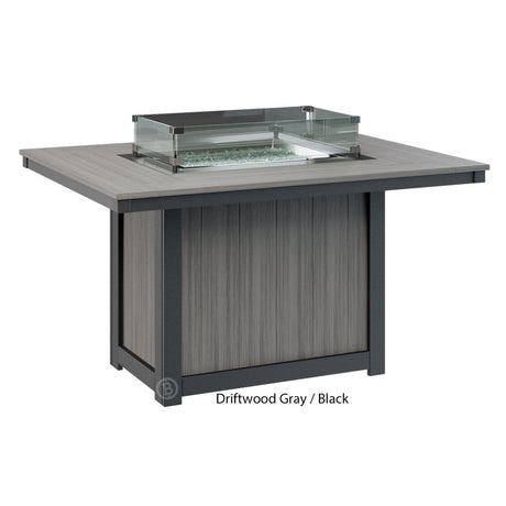 Berlin Gardens Donoma Standard Top 42" x 54" Rectangular Fire Table Dining - DRFT4254D 7