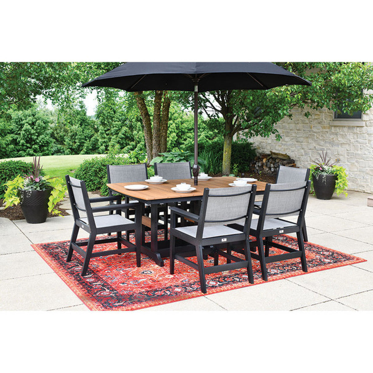 Berlin Gardens Garden Classic Standard Top 44" x 72" Rectangular Dining Table - GCIT4472D 4