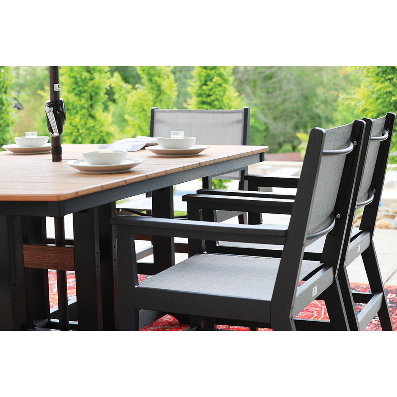 Berlin Gardens Garden Classic Standard Top 44" x 72" Rectangular Dining Table - GCIT4472D 5