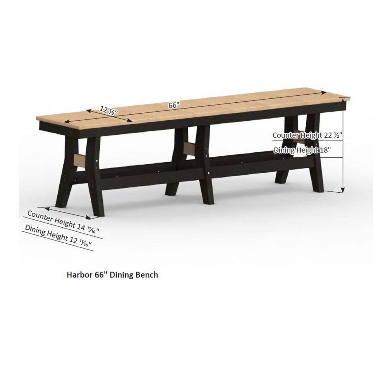 Berlin Gardens Harbor 66" Counter Bench - HB6623C 2