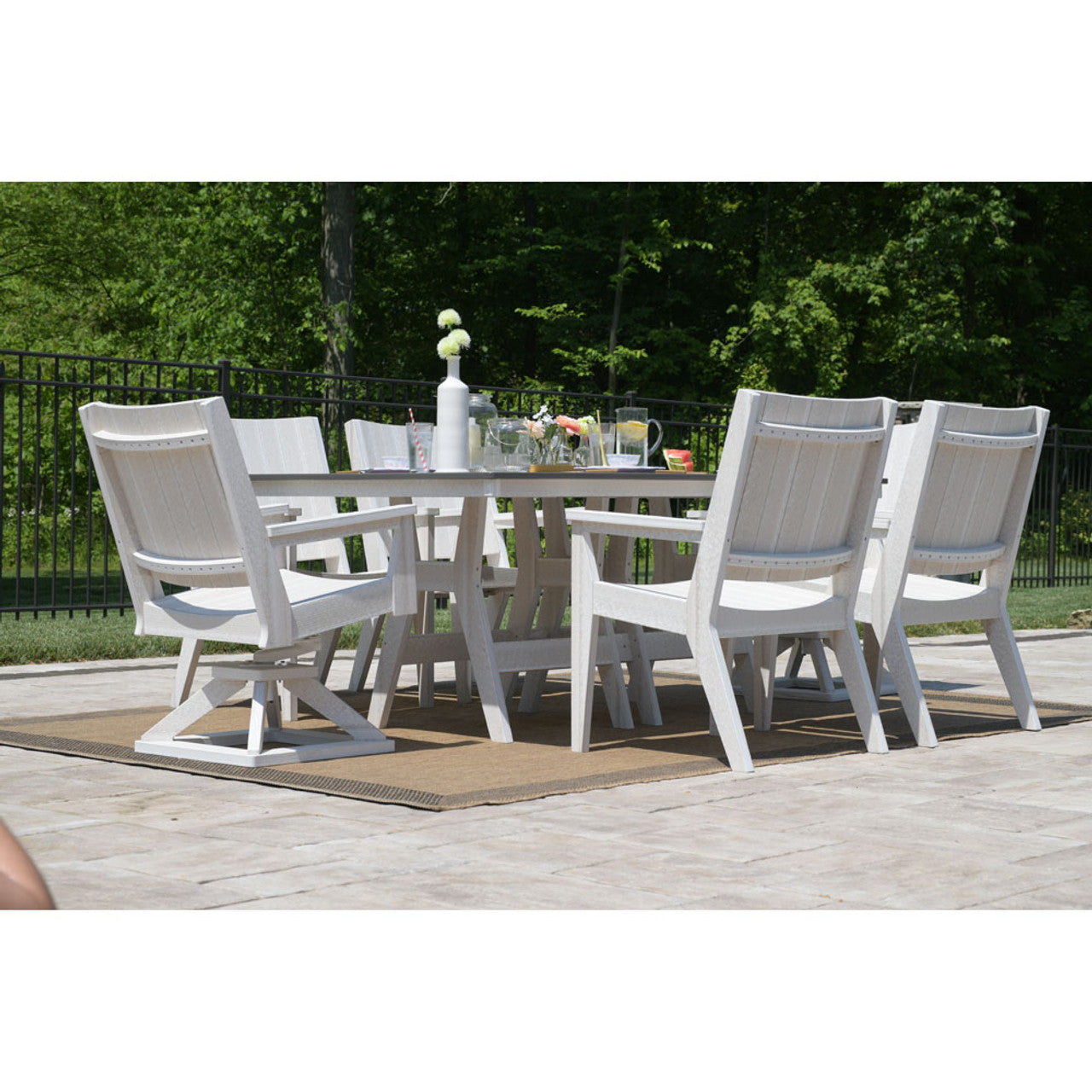 Berlin Gardens Harbor Counter Tables Standard Top 44" x 72" Rectangular Counter Table - HRT4472C 3