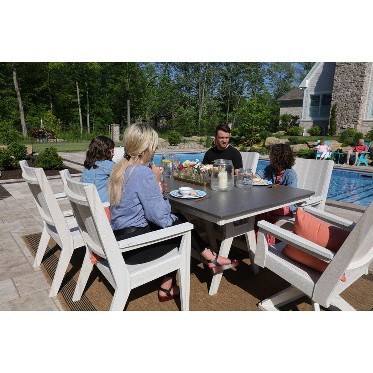 Berlin Gardens Harbor Dining Tables Standard Top 44" x 72" Rectangular Dining Table - HRT4472D 4