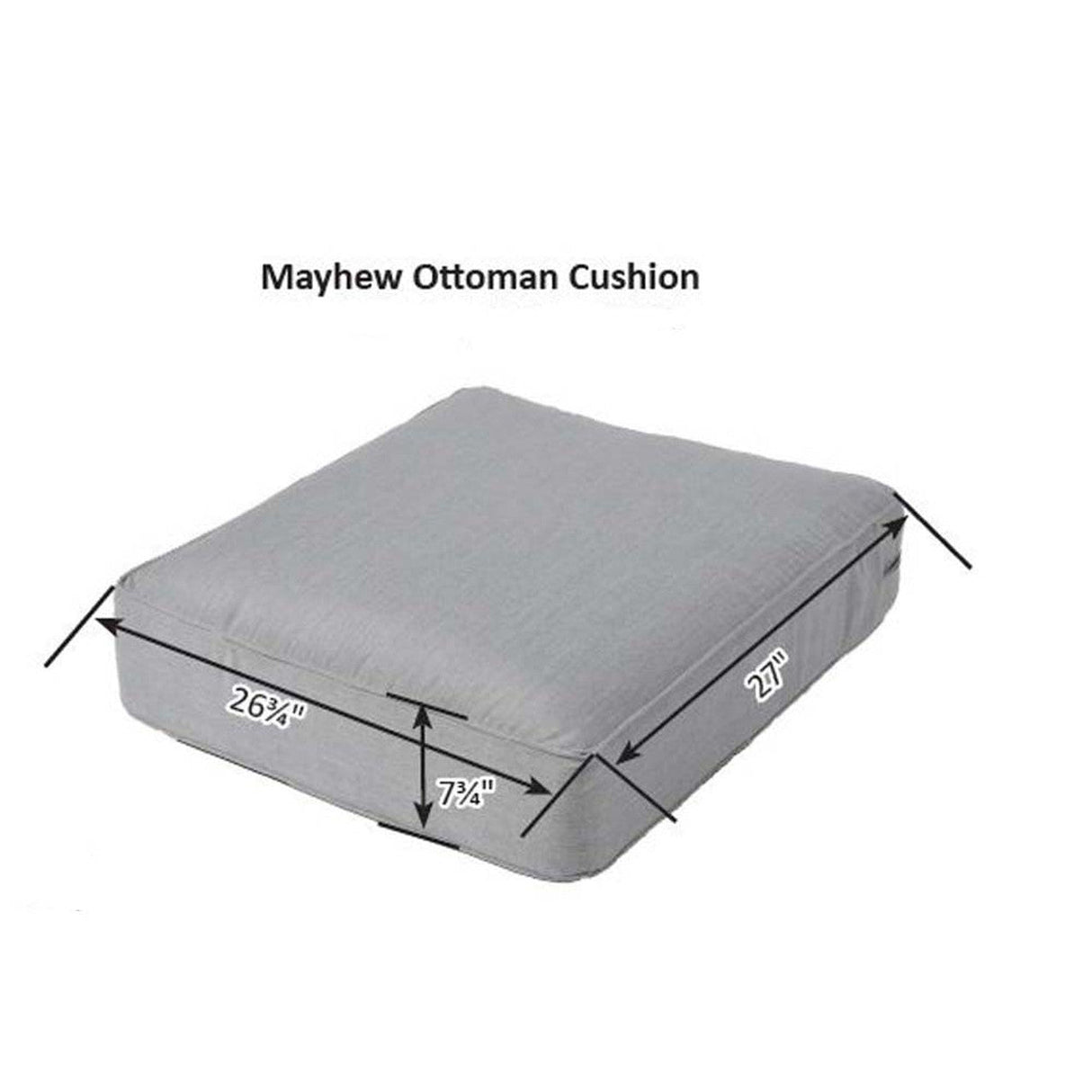 Berlin Gardens Mayhew Ottoman Cushion (Corded) - MOC2627 2