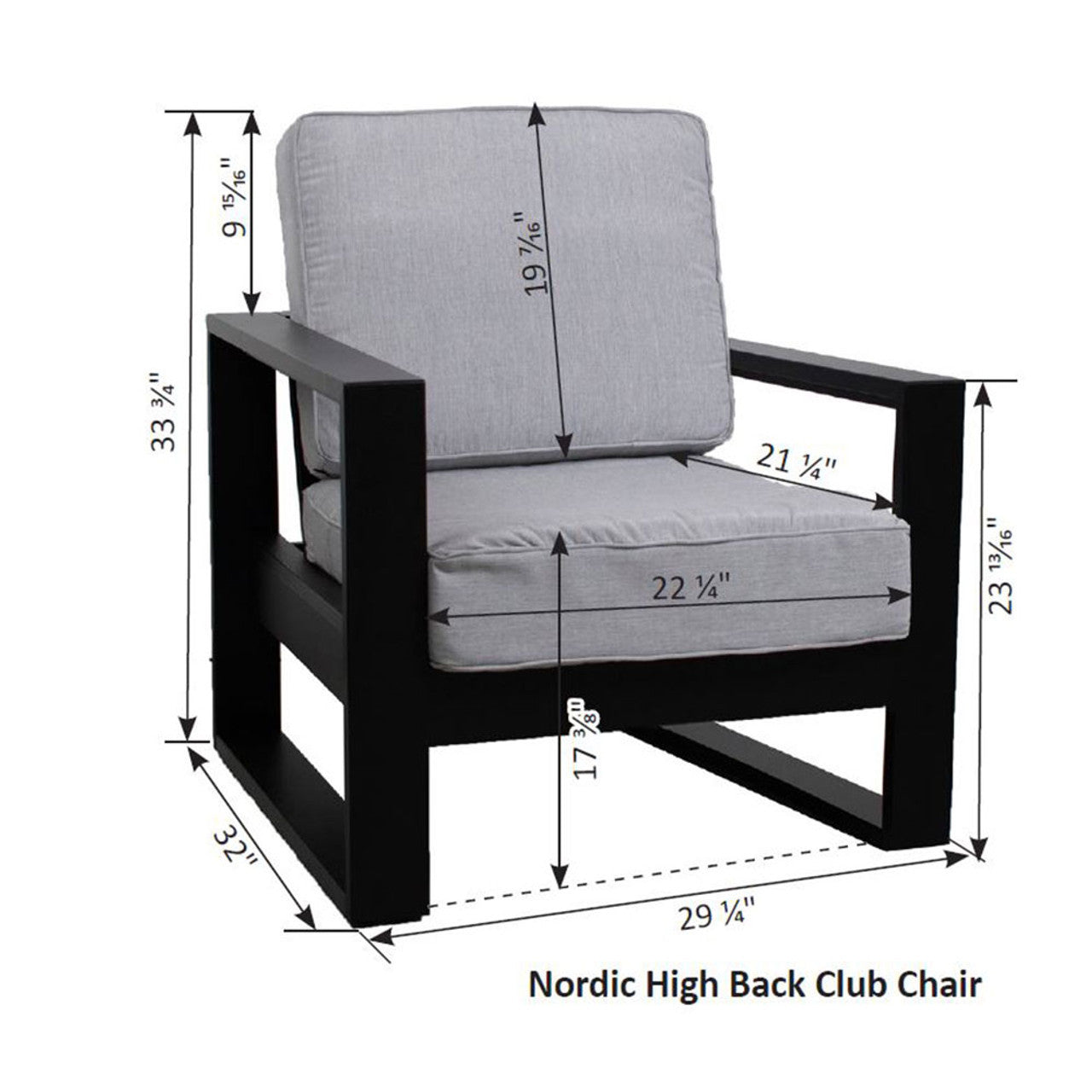 Berlin Gardens Nordic High Back Club Chair - NHCC2934 2