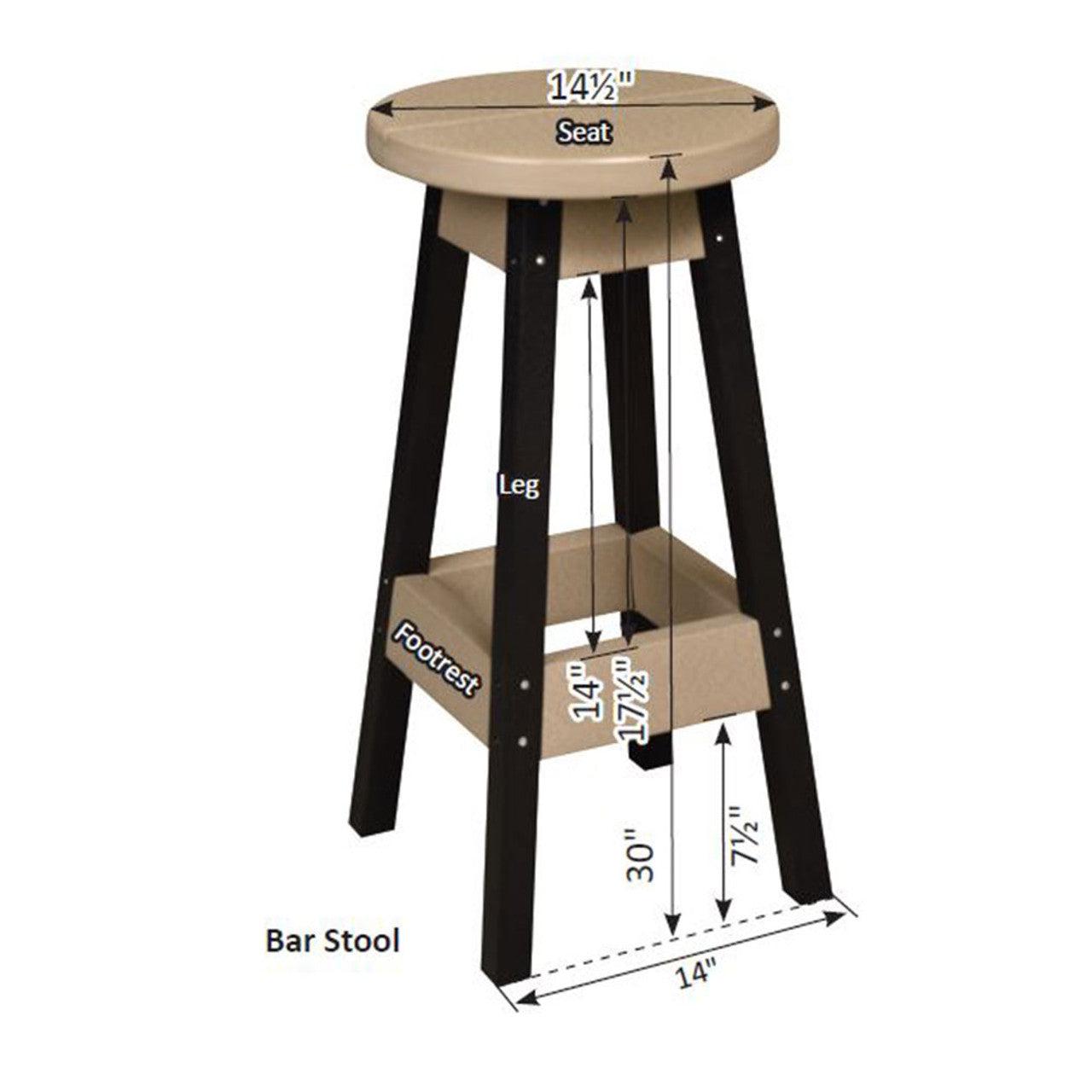 Berlin Gardens Outdoor Bar Stool - POBS1430 2