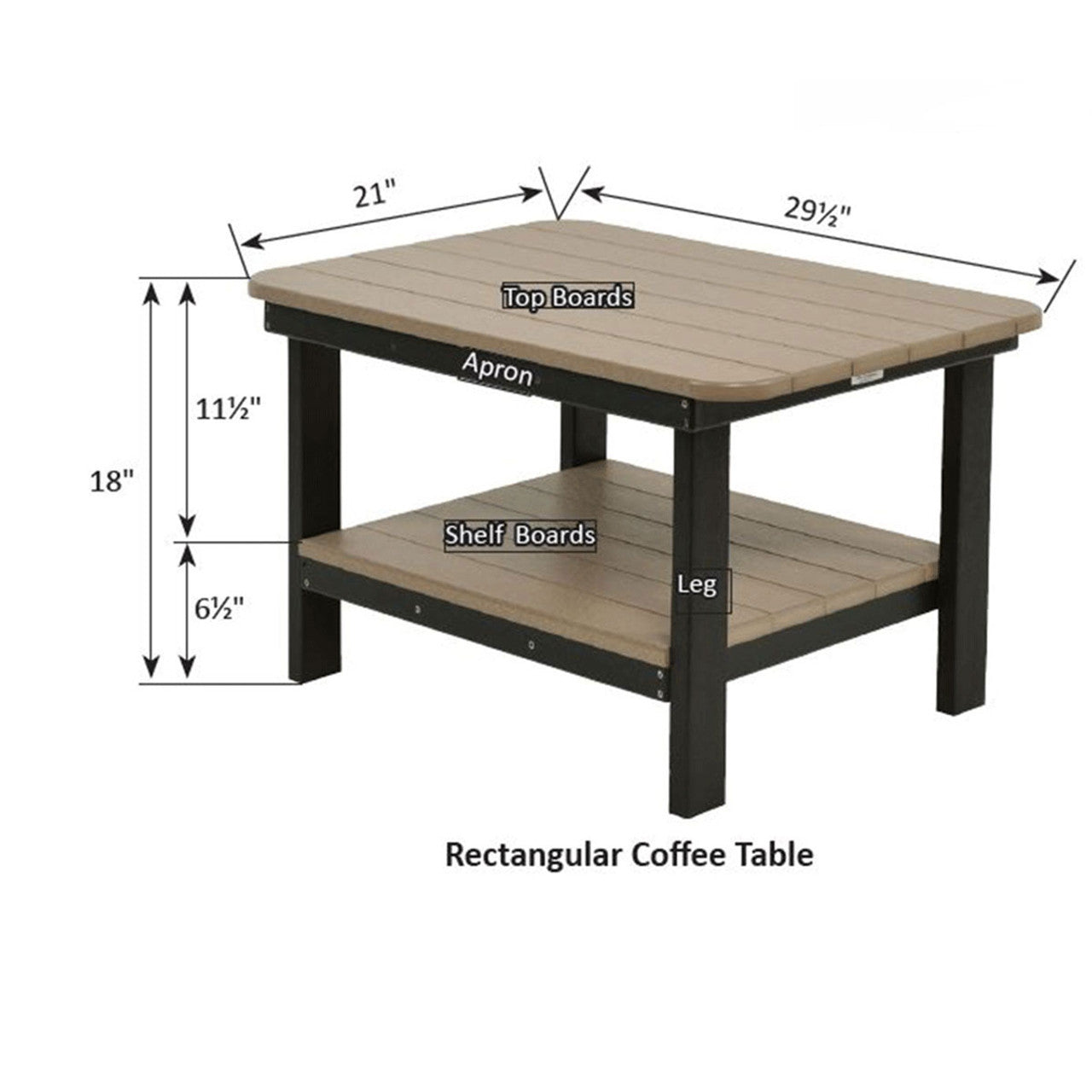 Berlin Gardens Rectangle Coffee Table - RTCT2921 2