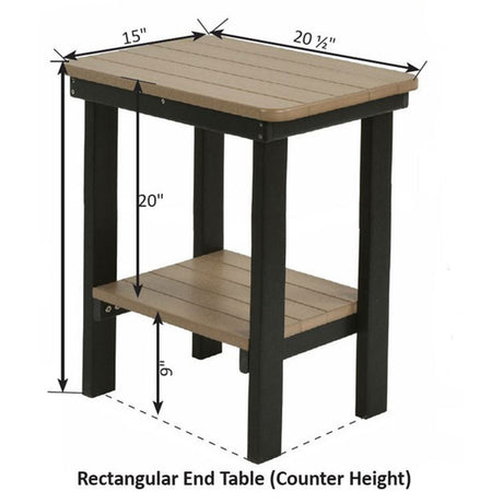 Berlin Gardens Rectangle End Table Counter Height - RTET2915 2