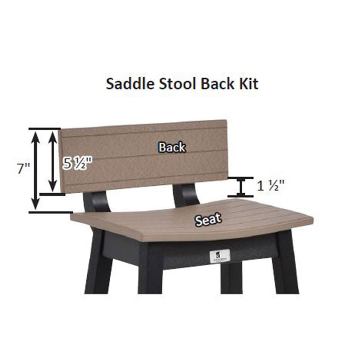 Berlin Gardens Saddle Stool Back Kit - SSBK510 3