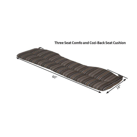 Berlin Gardens Three Seat Comfo / Cozi-Back Seat Cushion - CSC1860 2