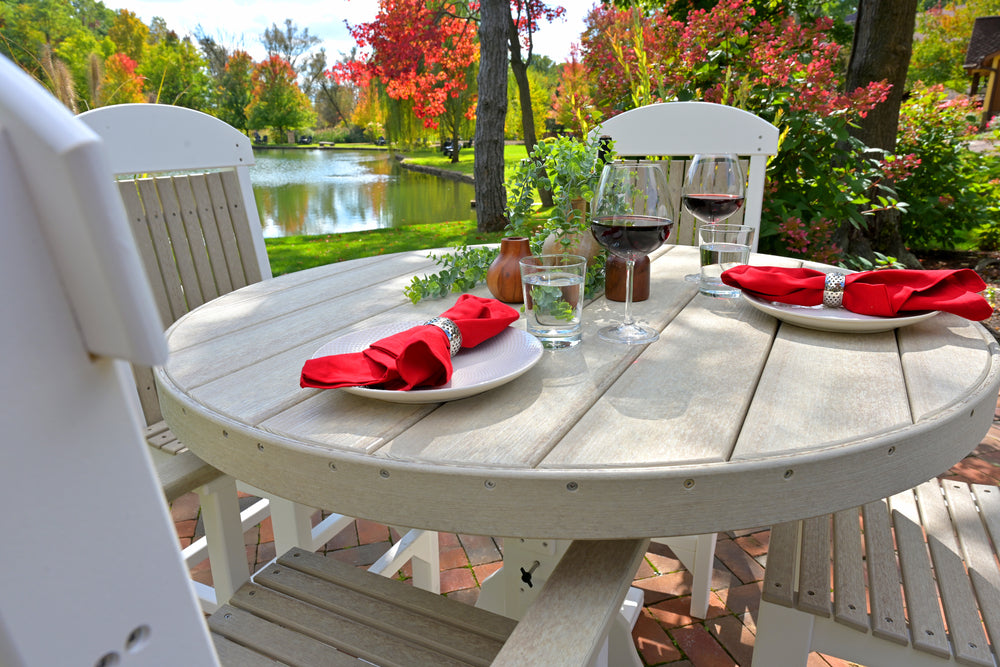 LuxCraft 4' Round Table - Dining Height Additional Image - 3