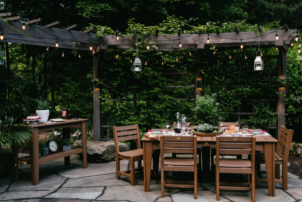 LuxCraft Island 44" x 72" Rectangular Dining Table Additional Image - 1