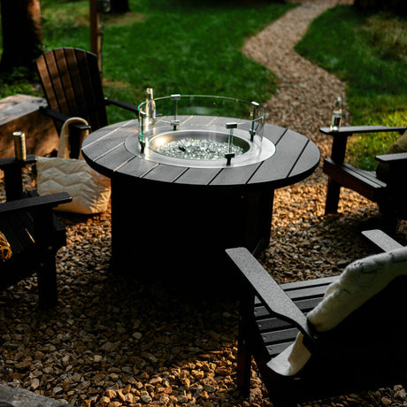 LuxCraft Lumin 46" Round Fire Pit Table Additional Image - 2