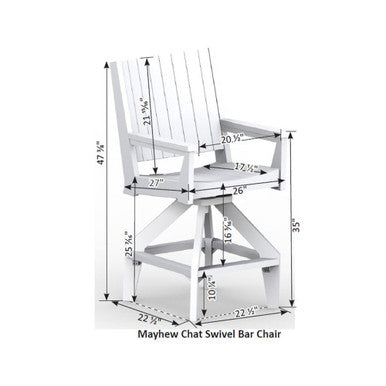 Berlin Gardens Mayhew Chat Swivel Bar Chair