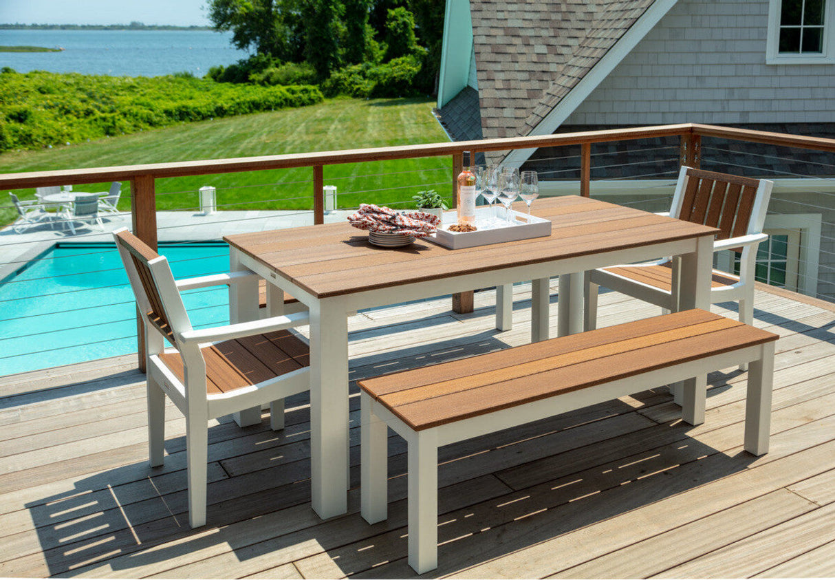 Seaside Casual Greenwich 60" Dining Bench Slatted - SC-603S 1