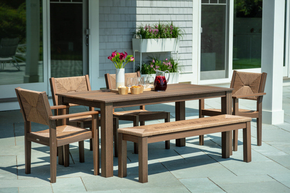 Seaside Casual Greenwich 60" Dining Bench Woven - SC-603W 1