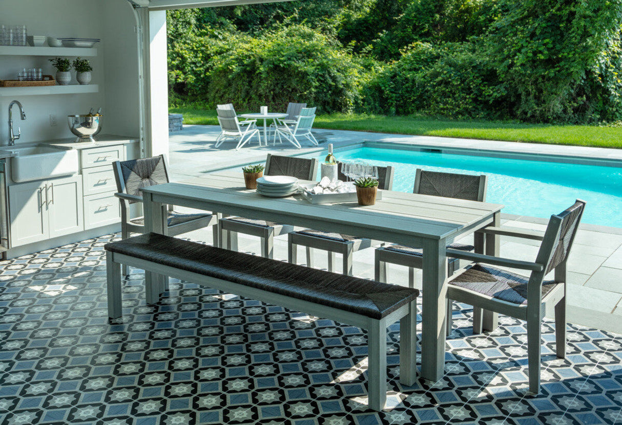 Seaside Casual Greenwich 80" Dining Bench Woven - SC-611W 1