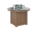 Berlin Gardens Donoma 44" Round Fire Table Dining with Hammered Top