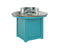 Berlin Gardens Donoma 44" Round Fire Table Dining with Hammered Top