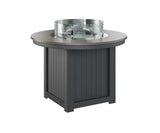 Berlin Gardens Donoma 44" Round Fire Table Dining with Hammered Top