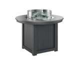 Berlin Gardens Donoma 44" Round Fire Table Dining with Hammered Top