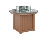 Berlin Gardens Donoma 44" Round Fire Table Dining with Hammered Top