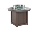 Berlin Gardens Donoma 44" Round Fire Table Dining with Hammered Top