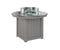 Berlin Gardens Donoma 44" Round Fire Table Dining with Hammered Top