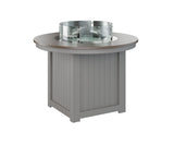 Berlin Gardens Donoma 44" Round Fire Table Dining with Hammered Top