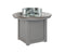 Berlin Gardens Donoma 44" Round Fire Table Dining with Hammered Top