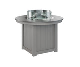 Berlin Gardens Donoma 44" Round Fire Table Dining with Hammered Top