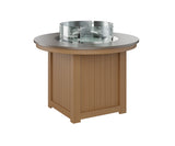 Berlin Gardens Donoma 44" Round Fire Table Dining with Hammered Top
