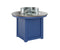 Berlin Gardens Donoma 44" Round Fire Table Dining with Hammered Top