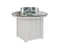 Berlin Gardens Donoma 44" Round Fire Table Dining with Hammered Top