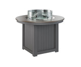 Berlin Gardens Donoma 44" Round Fire Table Dining with Hammered Top