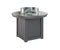 Berlin Gardens Donoma 44" Round Fire Table Dining with Hammered Top