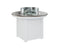 Berlin Gardens Donoma 44" Round Fire Table Dining with Hammered Top